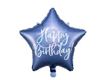 Blue Happy Birthday 18" Star Foil Balloon
