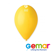 Gemar Standard Yellow 12" Latex Balloons 50pk