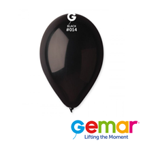 Gemar Standard Black 12" Latex Balloons 50pk