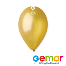 Gemar Metallic Gold 12" Latex Balloons 50pk