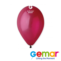 Gemar Standard Burgundy 12" Latex Balloons 50pk