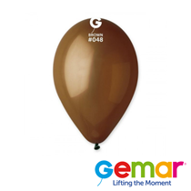Gemar Standard Brown 12" Latex Balloons 50pk
