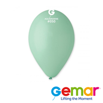 Gemar Standard Aquamarine 12" Latex Balloons 50pk
