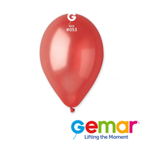 Gemar Metallic Red 12" Latex Balloons 50pk