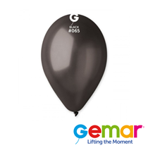 Gemar Metallic Black 12" Latex Balloons 50pk