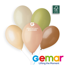 Gemar Natural Assortment 12" Latex Balloons 50pk