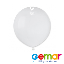 Gemar Standard White 19" Latex Balloons 25pk