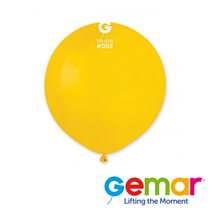 Gemar Standard Yellow 19" Latex Balloons 25pk