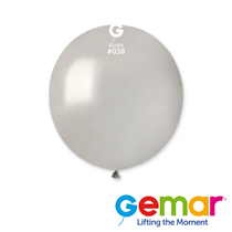 Gemar Metalic Silver 19" Latex Balloons 25pk