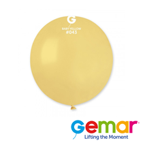 Gemar Macaron Baby Yellow 19" Latex Balloons 25pk