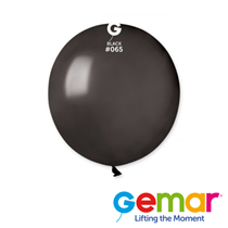 Gemar Metalic Black 19" Latex Balloons 25pk