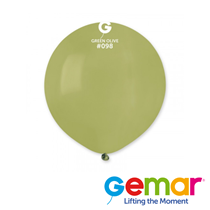 Gemar Natural Olive Green 19" Latex Balloons 25pk