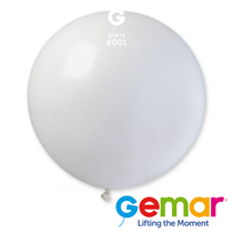 Gemar Standard White 31" (2.5ft) Latex Balloons 10pk