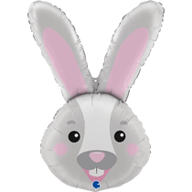 Grey Bunny Rabbit 37" Foil Balloon