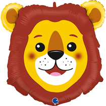 Smiling Lion Head 29" Foil Balloon