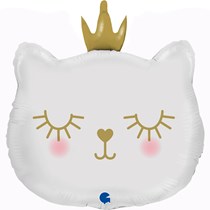 White Cat Princess 26" Foil Balloon