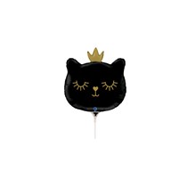 Black Cat Princess 14" Minishape Foil Balloon