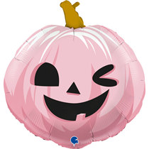 Halloween Pastel Pink Pumpkin 22" Foil Balloon