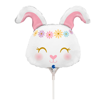 Hippie Bunny 14" Mini Foil Balloon