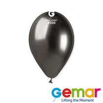 Gemar Shiny Space Grey 12" Latex Balloons 50pk
