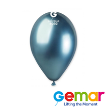 Gemar Shiny Blue 12" Latex Balloons 50pk
