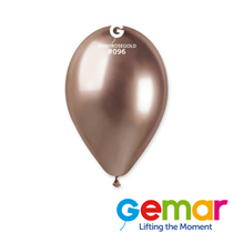 Gemar Shiny Rose Gold 12" Latex Balloons 50pk