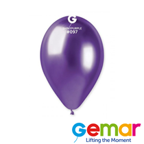 Gemar Shiny Purple 12" Latex Balloons 50pk