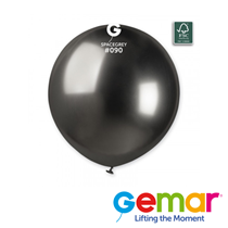 Gemar Shiny Space Grey 19" Latex Balloons 25pk