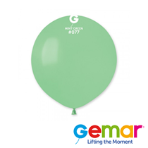 Gemar Macaron Mint Green 19" Latex Balloons 25pk