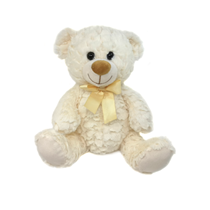 Cream Teddy Bear with Ribbon 10.5"