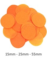 Orange Tissue Confetti Discs