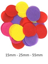 Mixed Colour Tissue Confetti Discs