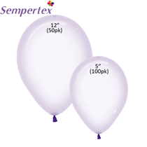 Sempertex Crystal Clear Lilac Latex Balloons