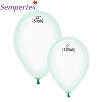 Sempertex Crystal Clear Green Latex Balloons