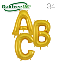 Oaktree Gold 34" Foil Letter Balloons