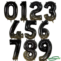 Oaktree Sparkling Fizz Black & Gold 34" Foil Numbers