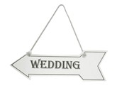 Wooden Wedding Arrow Sign