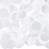 Metallic 23mm White Circular Confetti 30g