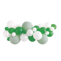 Green & White Latex Balloon DIY Kit