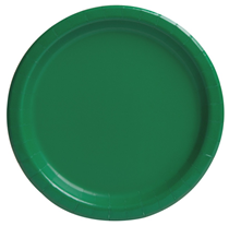 Unique Party 9" Emerald Green Round Paper Plates 16pk