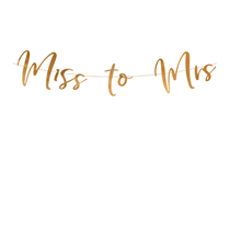 Miss To Mrs Gold Banner 76cm