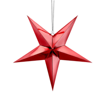 Red Paper Star Hanging Decoration 45cm