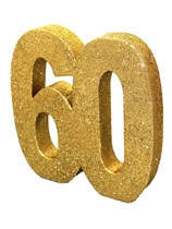 Gold Glitter 60th Birthday Table Decoration