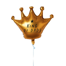 King Of Dads Gold Crown 35" Foil Balloon