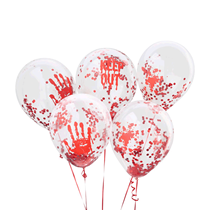 Halloween Bloody Confetti 12" Latex Balloons 5pk