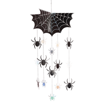 Halloween Spider Mobile Hanging Decoration 64cm