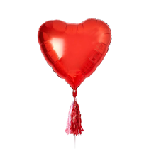Red Heart 32" Large Foil Balloon With Tassels