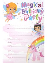 Magical Fairy Party Invitation Sheets & Envelopes 20pk
