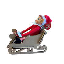 Elf arrival sledge sleigh 