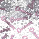 Pink Metallic Christening Confetti